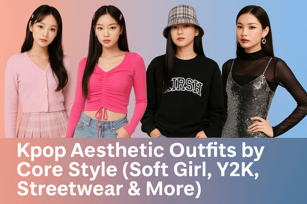 Kpop Aesthetic Outfits by Core Style (Soft Girl, Y2K, Streetwear & More)