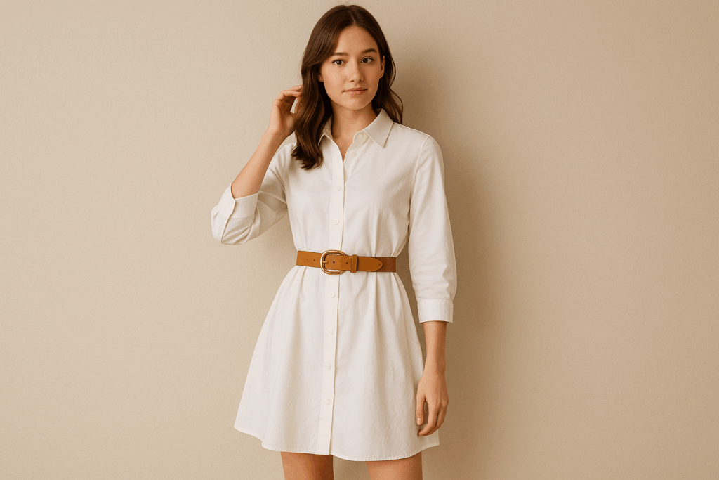 ✨ How to Add Shape to a Shirt Dress Without Looking Like You’re in a K-Pop Girl Group 💖