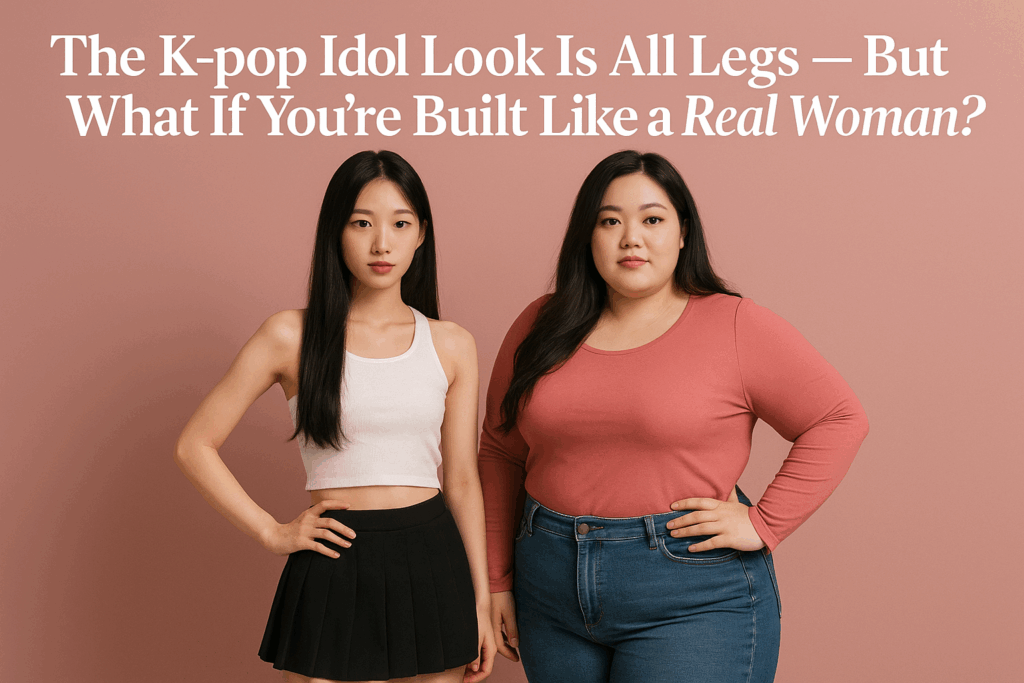 The K-pop Idol Look Is All Legs — But What If You’re Built Like a Real Woman? 💔