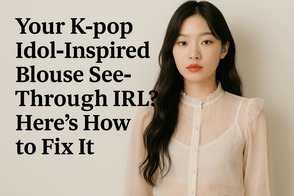 Your K-pop Idol-Inspired Blouse See-Through IRL? Here’s How to Fix It