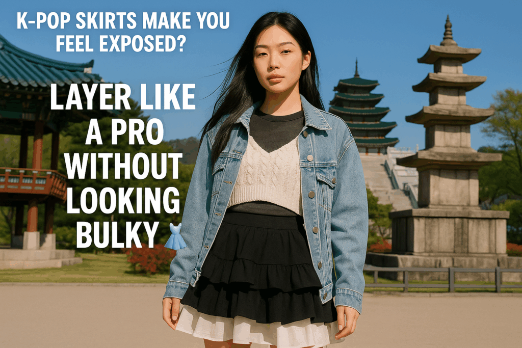 K-pop Skirts Make You Feel Exposed? Layer Like a Pro Without Looking Bulky 💨👗