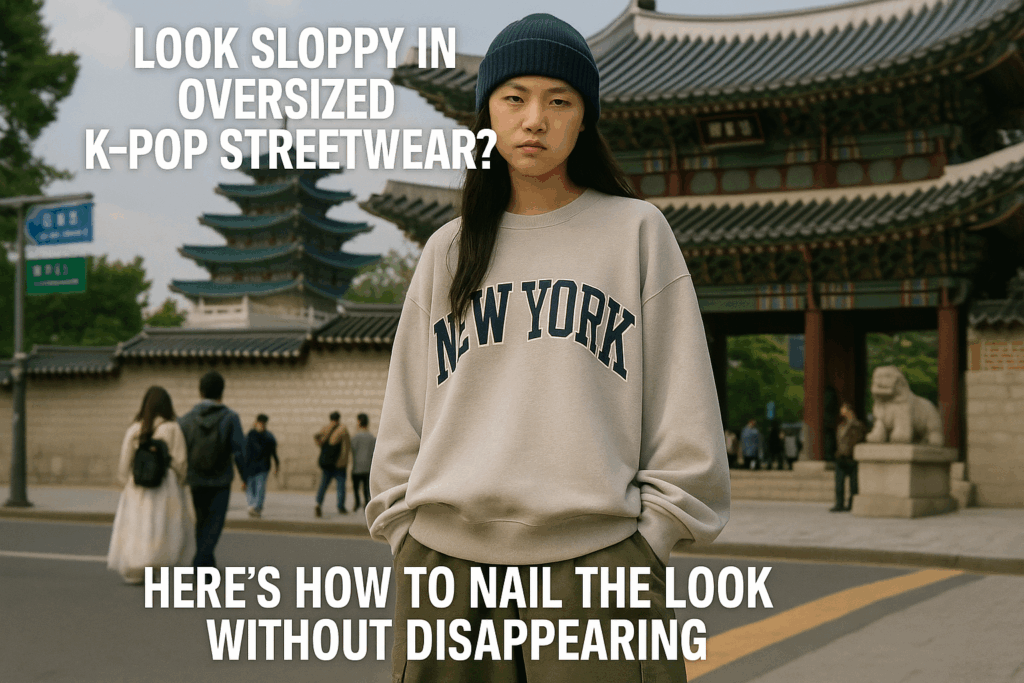 Look Sloppy in Oversized K-pop Streetwear? Here’s How to Nail the Look Without Disappearing 🧢