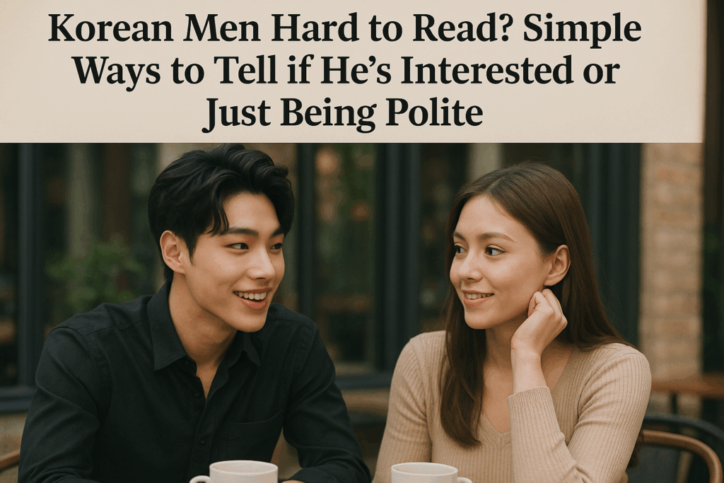 Korean Men Hard to Read? Simple Ways to Tell if He’s Interested or Just Being Polite
