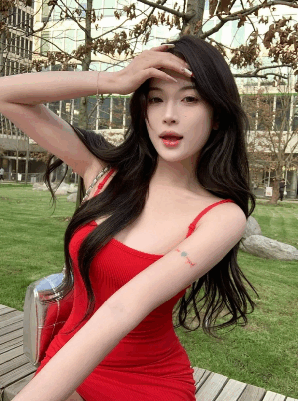 Red Sling Bodycon Kpop Fashion Women Dress
