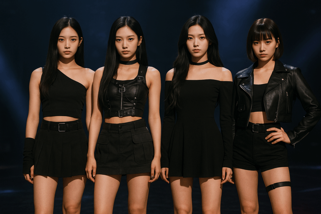 Dark-Themed Kpop Stage Outfits for Girls Who Hate Sparkles